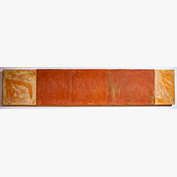 <em>Sally</em>, 2020-2021, 17"x86", pigmented lime plaster on poplar